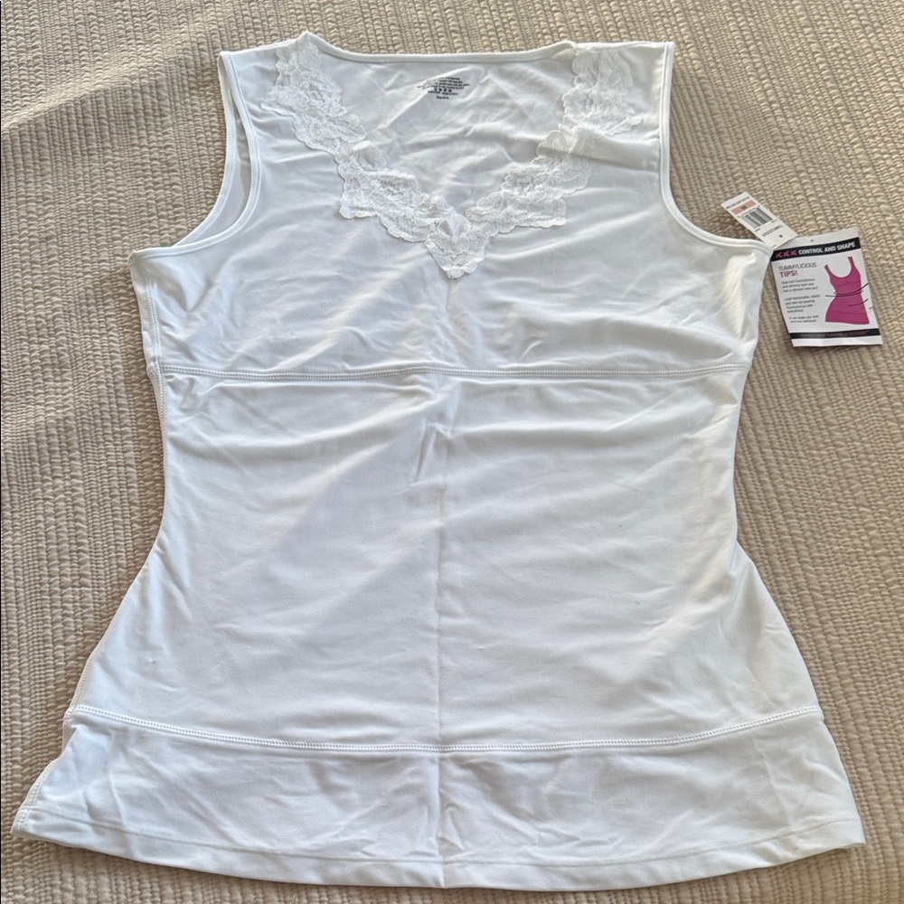 Elegant White Lace Shapewear Top